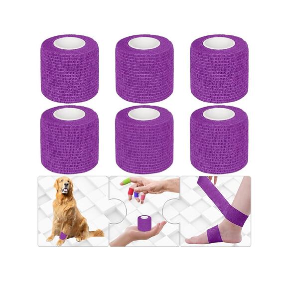 8pcs 2” Self Adhesive Bandage Wrap for Pets, Athletic, Sports first aid - Picture 1 of 8